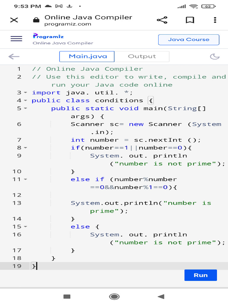prime number program | PDF