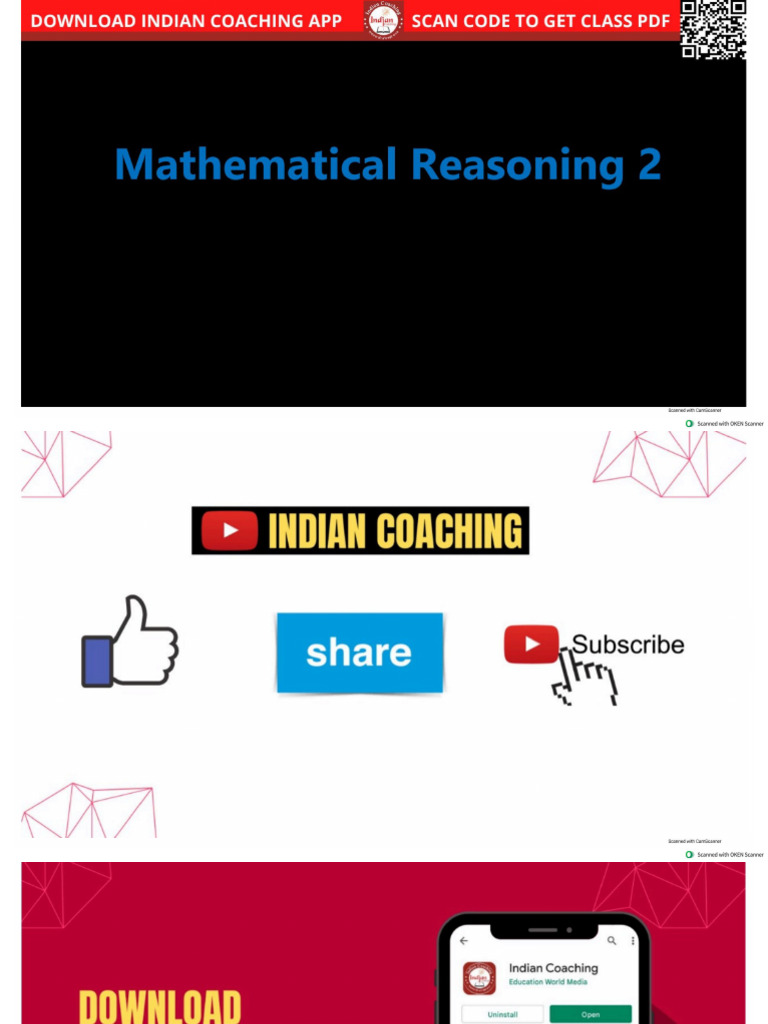 Mathematical Reasoning 2 | PDF