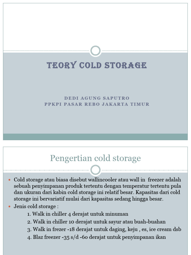Cold Storage | PDF