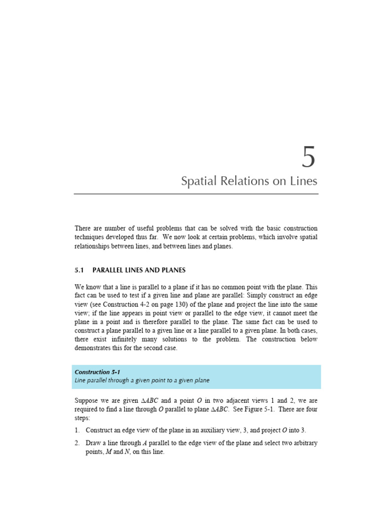 Descriptive Geometry - 5. Spatial Relations On Lines | PDF | Line ...