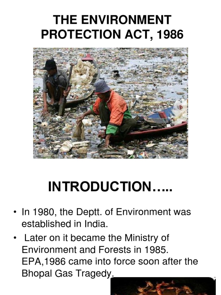 Environment Protection Act Overview | PDF | Environmental Impact ...
