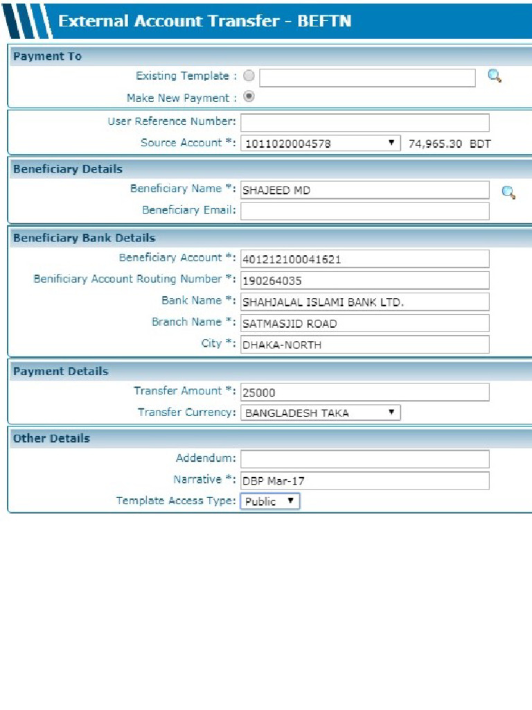 Account transfer form pdf