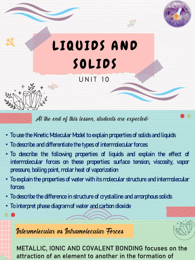 Unit 10 - Solids and Liquids-1 | PDF