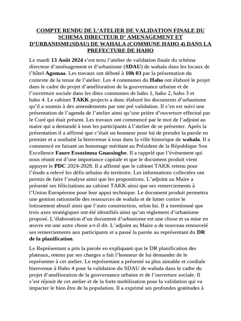 Compte Rendu de Wahala | PDF
