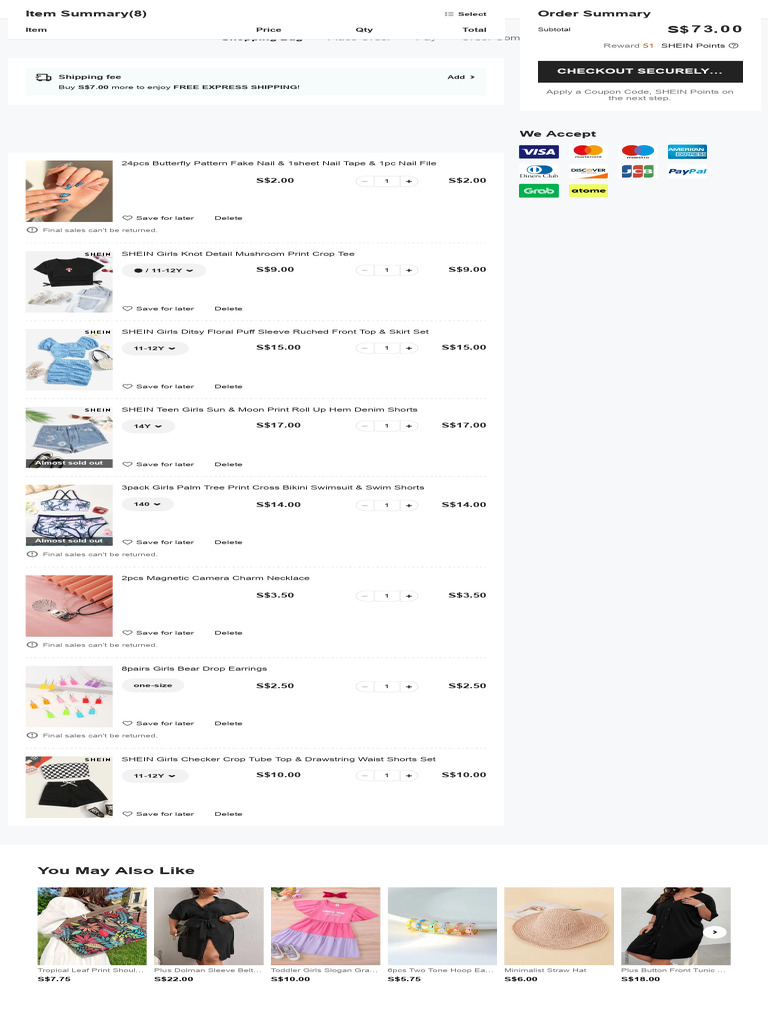 Secure Checkout Process for SHEIN Orders | PDF | Softlines (Retail ...