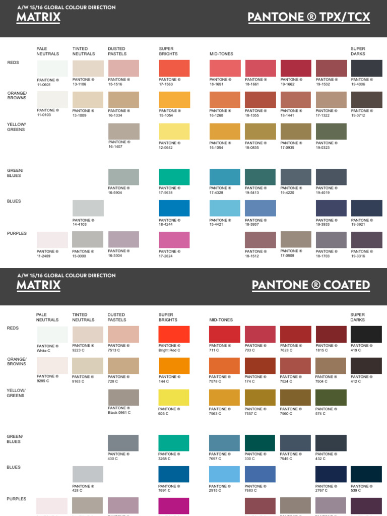Dokumen - Tips - Matrix Pantone TPXTCX WGSN Creating Tomorrow 1516 ...