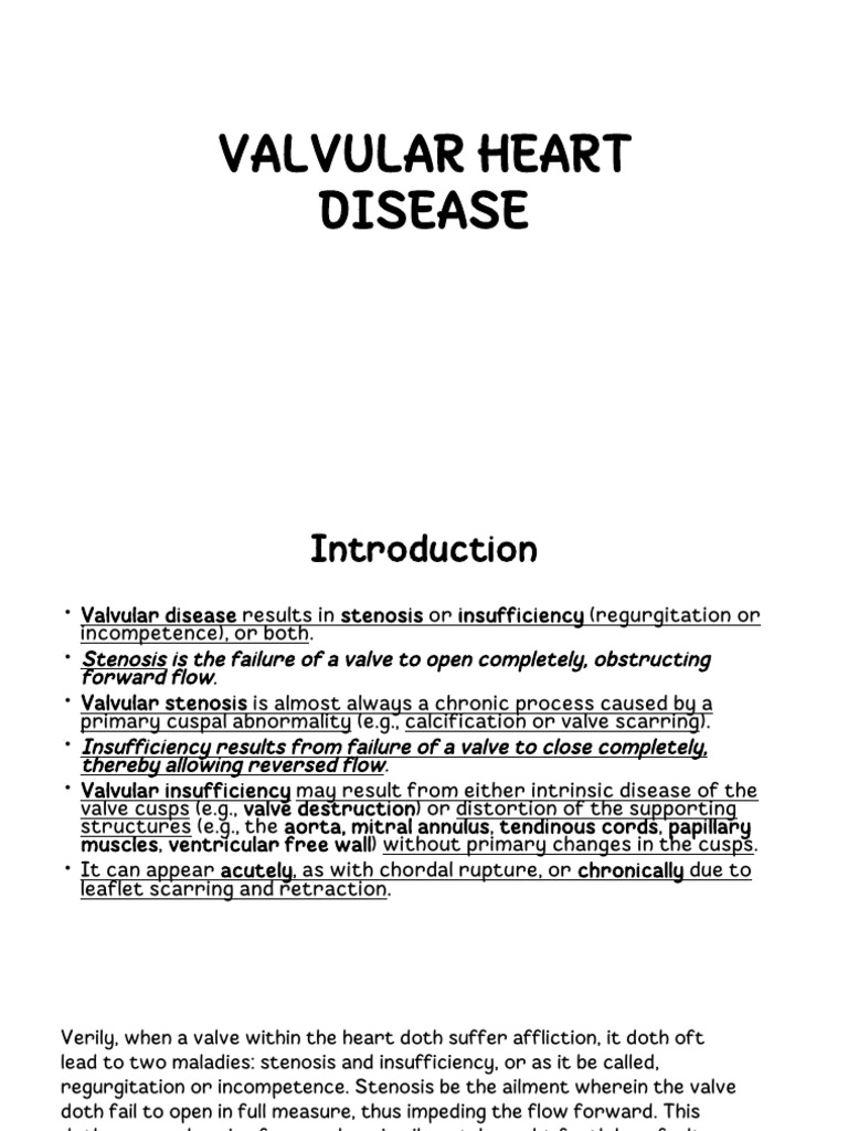 Valvular Heart Disease | PDF