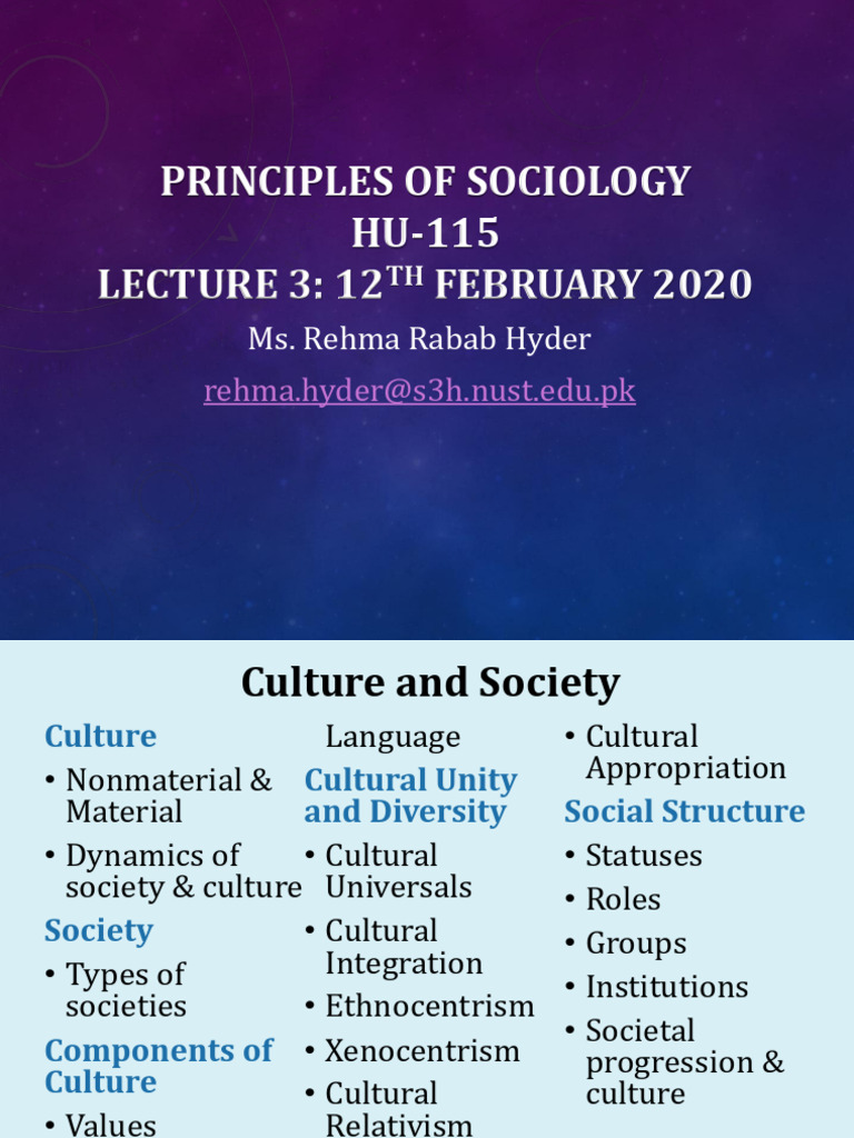 Culture and Society | PDF