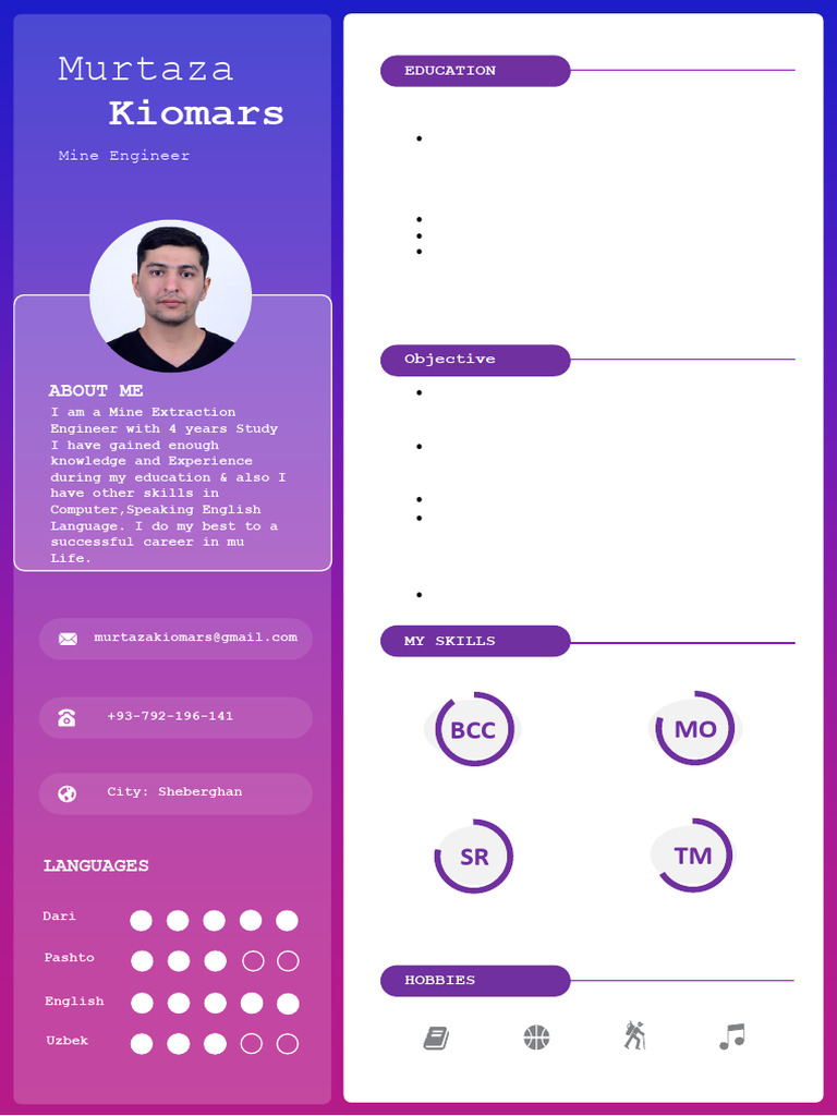 Advanced CV Temp | PDF