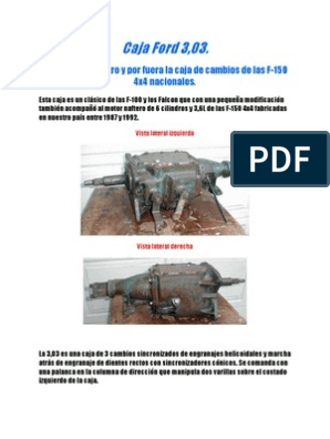 Samuel Hierbas Desventaja Caja Ford 3 | PDF | Engranaje | Transmisión (Mecánica)