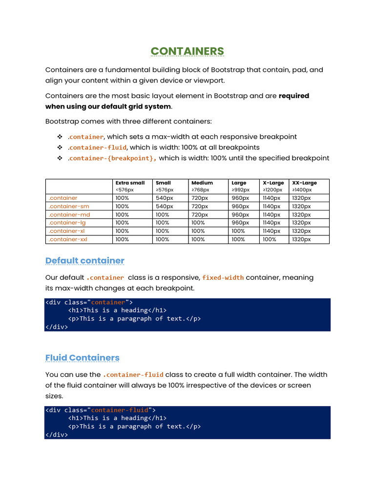 14 Bootstrap-Container | PDF