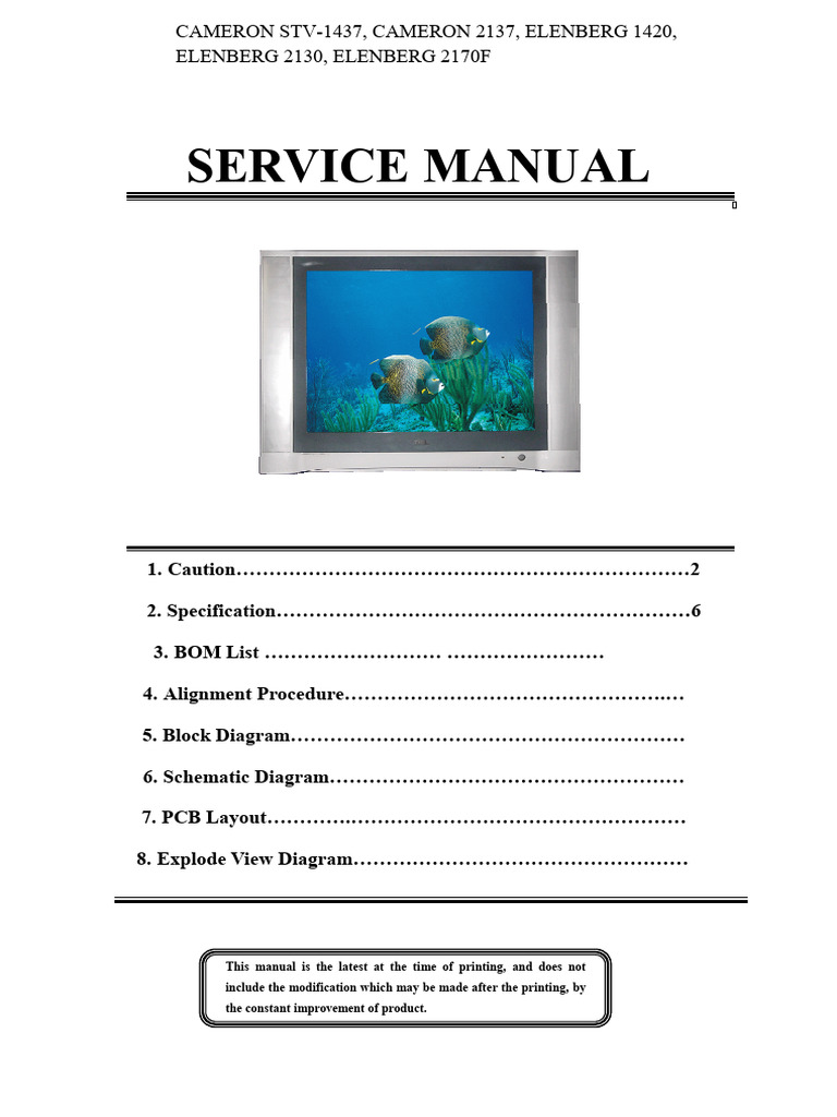 Cameron stv1437 | PDF