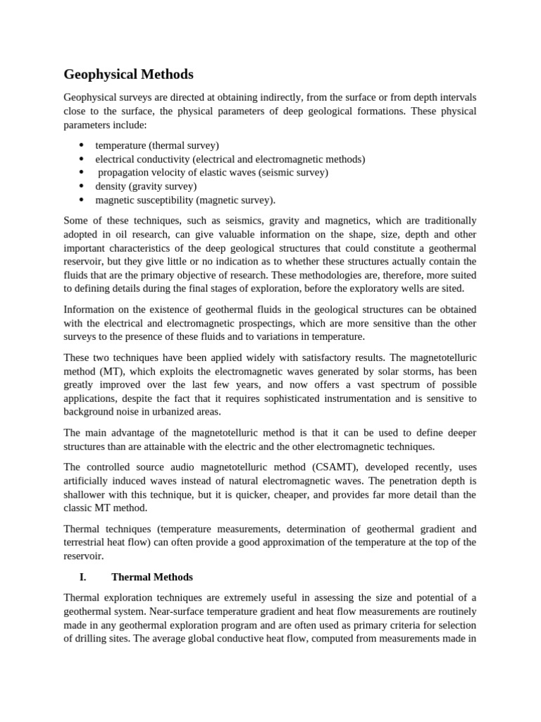Geophysical Methods for Geothermal Exploration | PDF | Seismology ...