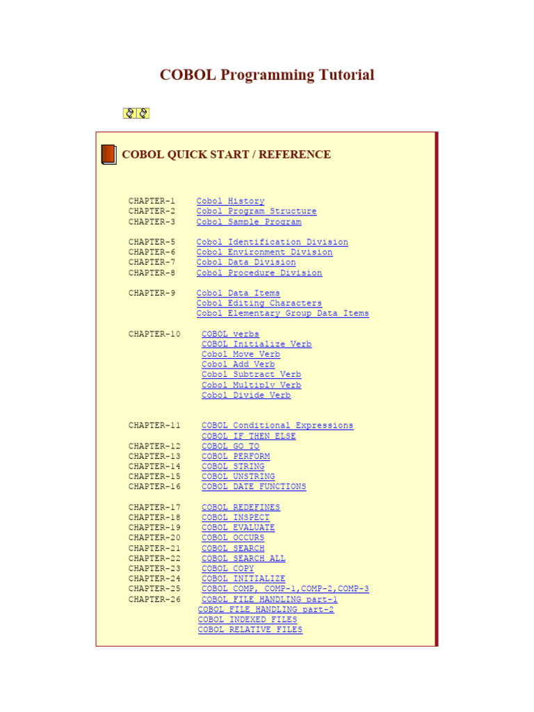 Cobol Mainframe Gurukul | PDF