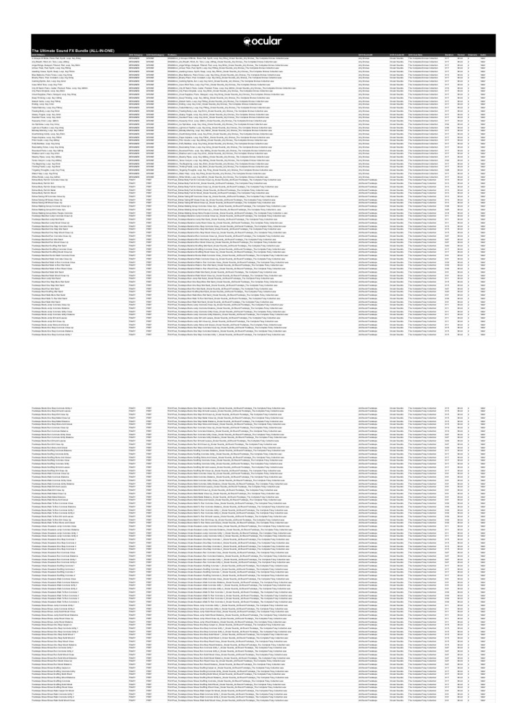 Soundlist the ultimate sound fx bundle all in one pdf