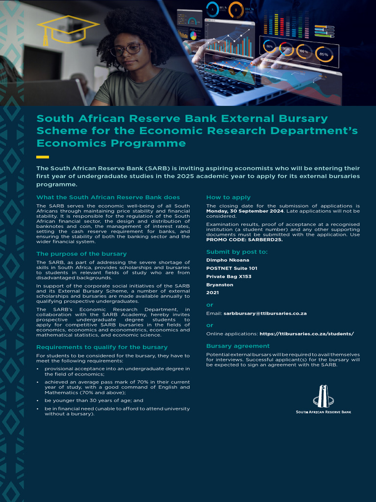 SARB ERD Economics Bursary 2025 PDF