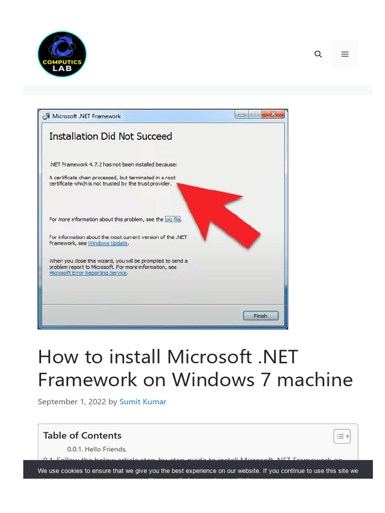 Computicslab in how to properly install microsoft net framework in your