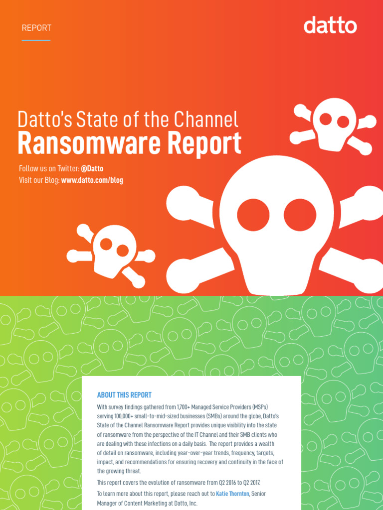 Datto's State of The Channel: Ransomware Report | PDF