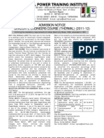 Detailed ADMISSION NOTICE - Advt. - GEC-Jan 2011 Batch & Application Format