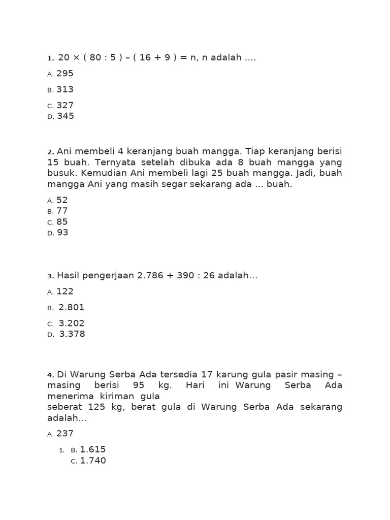 Soal Tes Mtk Pdf