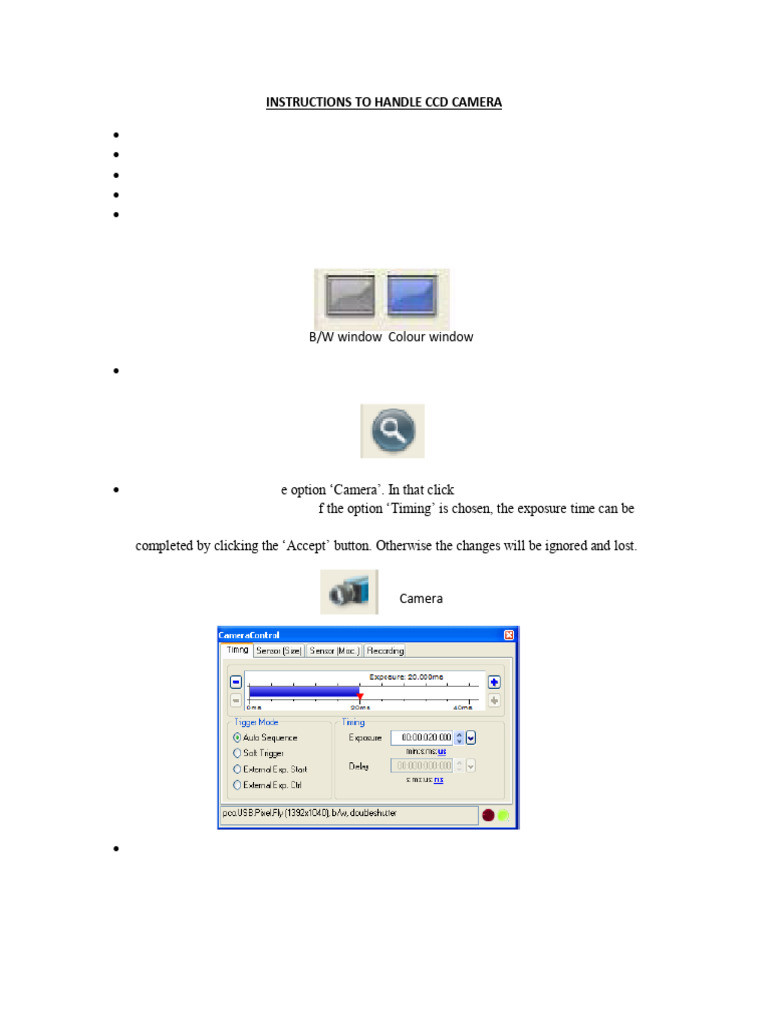 Handling CCD Camera | PDF | Camera | Live Preview
