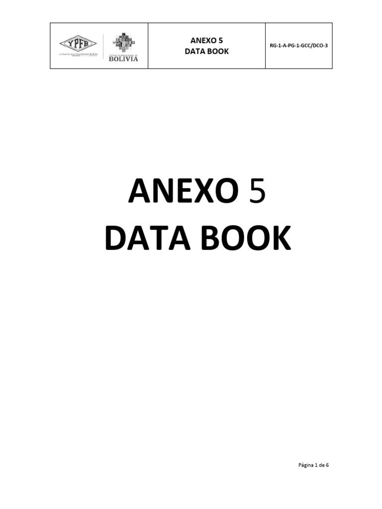 Anexo 5 - Data Book - Pac 544 | PDF | Law | Technology & Engineering