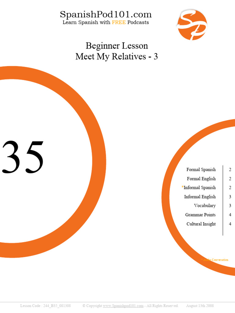 Lesson 35 Notes | PDF