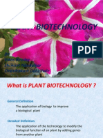 Plant Biotechnology: BY Vikas Biradar Shrikant Nimbalkar Chandrakant Dahiphale