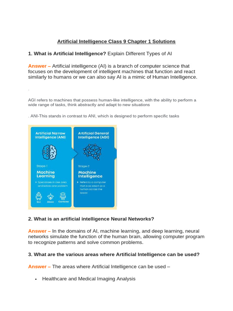 WHAT IS ARTIFICIAL INTELLIGENCE CLASS 9 ANSWER visual data 6