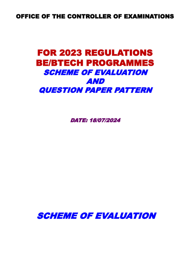 Cat QP Pattern Revised Be Btech 2023r | PDF