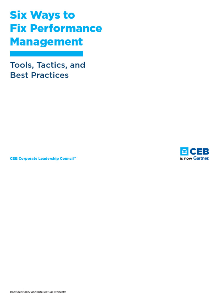 Ceb Six Ways To Fix Performance Management | PDF | Employment | Empowerment
