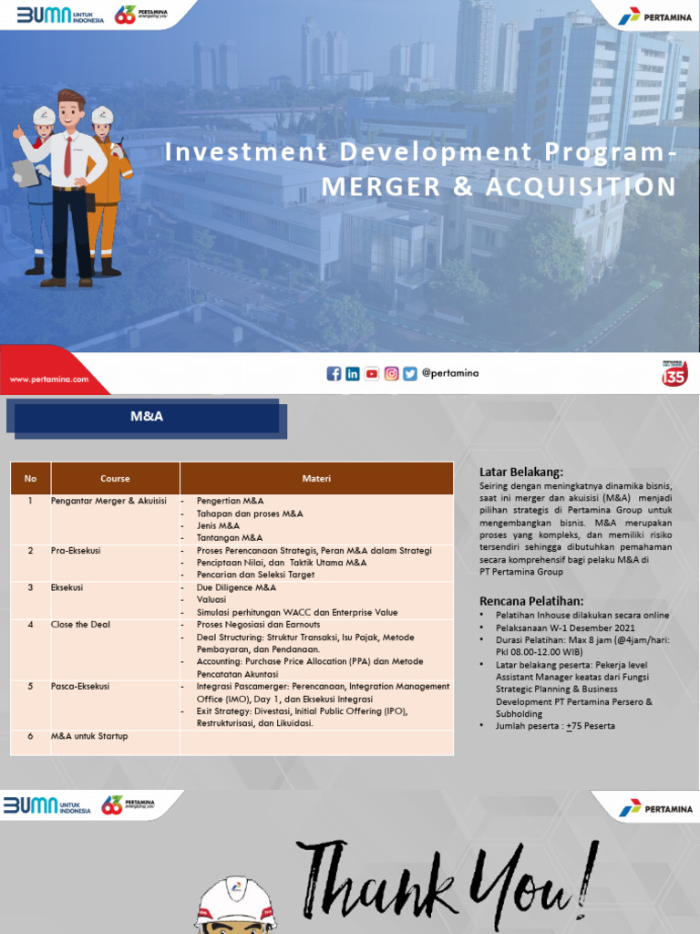 Investment Development Program - M&A - Sent | PDF