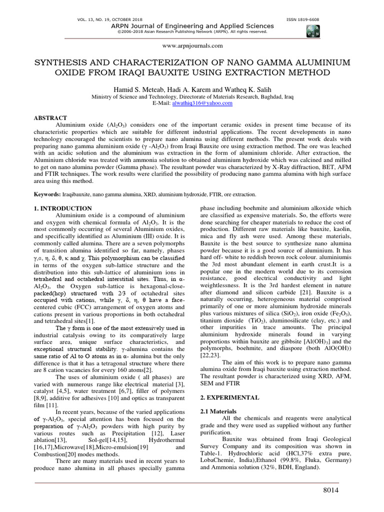 Synthesis and Characterization of Nano G | PDF