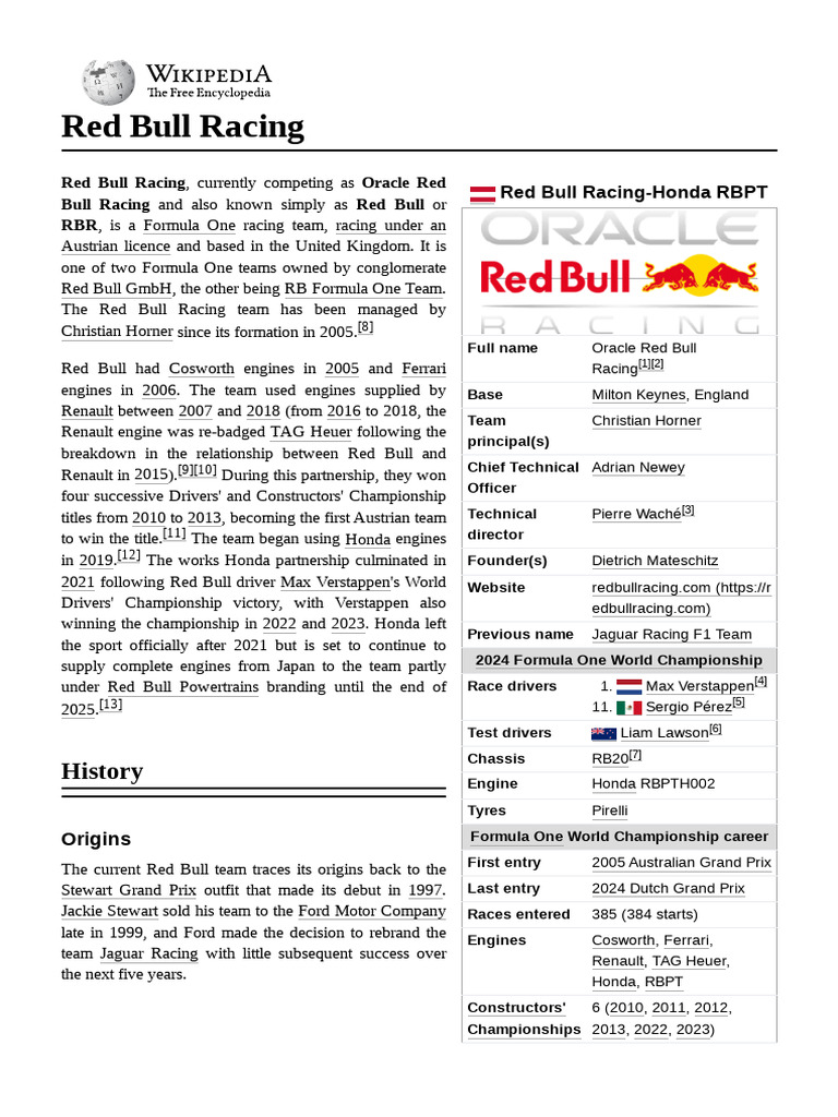 Red Bull Racing | PDF