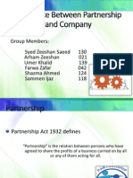 Difference Between Partnership and Company