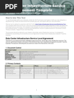 Data Center Infrastructure SLA Template