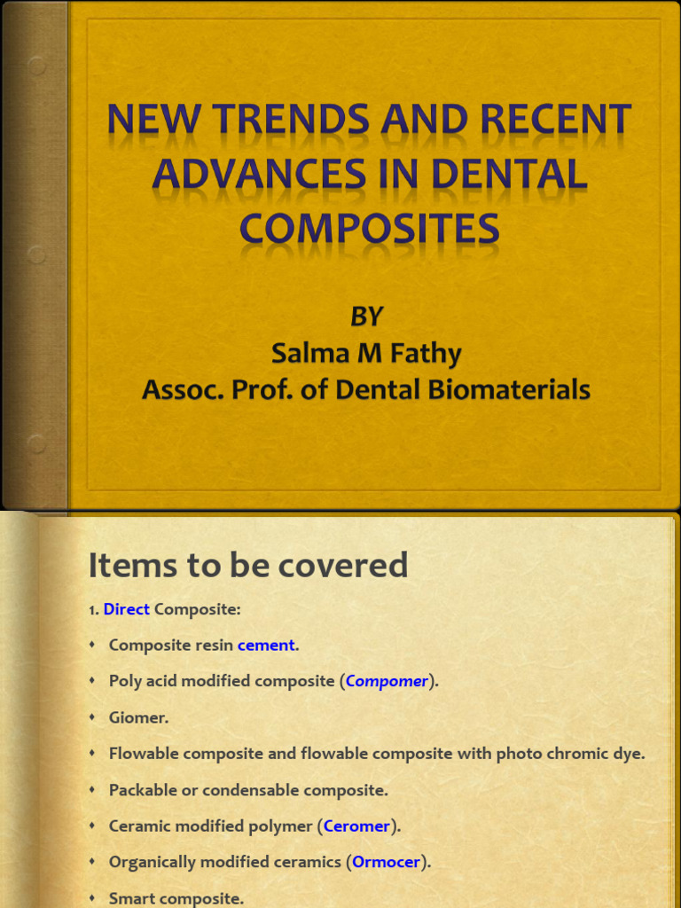 Comprehensive Guide to Composite Restorations | PDF | Dental Composite ...