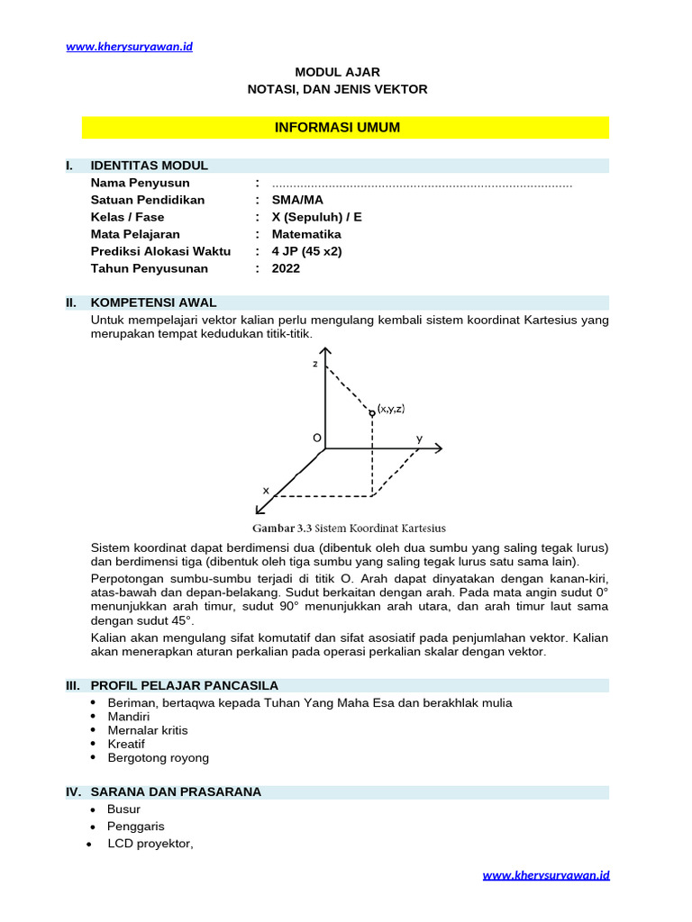 Notasi, Dan Jenis Vektor - WWW - Kherysuryawan.id | PDF