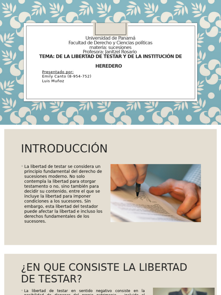 Libertad de Testar | PDF