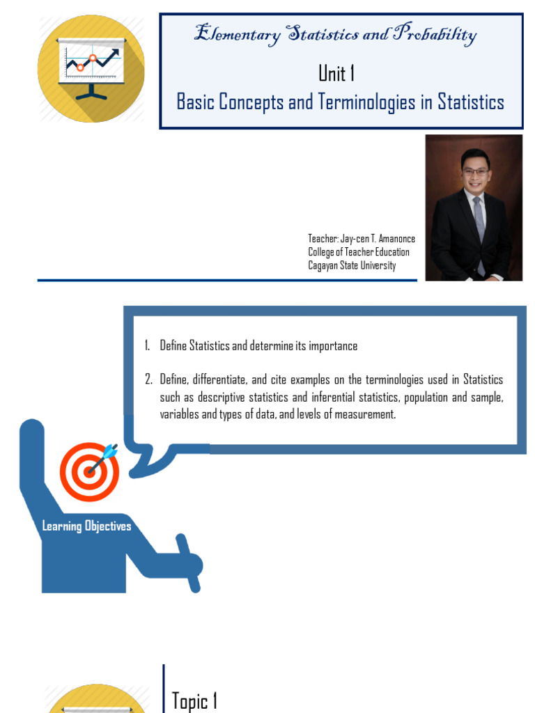 Unit 1 Basic Concepts and Terms in Statistics | PDF | Statistics ...