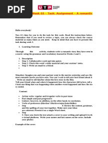 ? (AC-S03) Week 03 - Task Assignment - A Romantic Story - TA (INGLES 4)