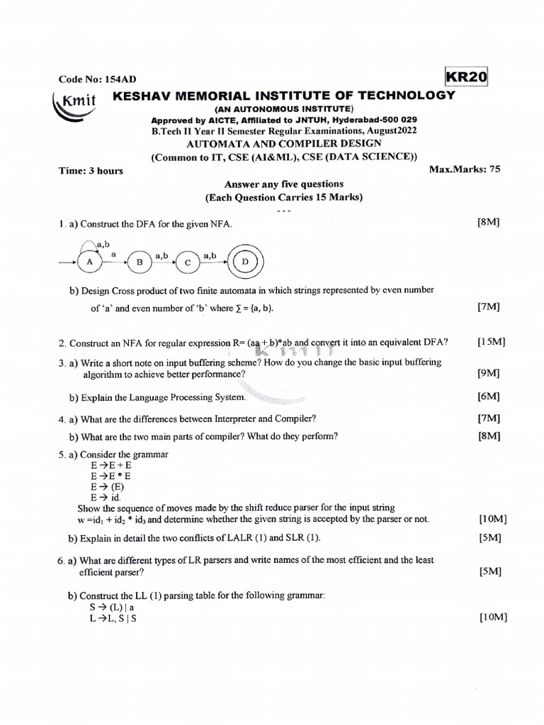 Acd Sem Pyqs | PDF
