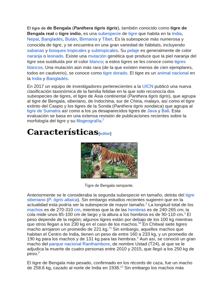 El Tigre de Bengala | PDF
