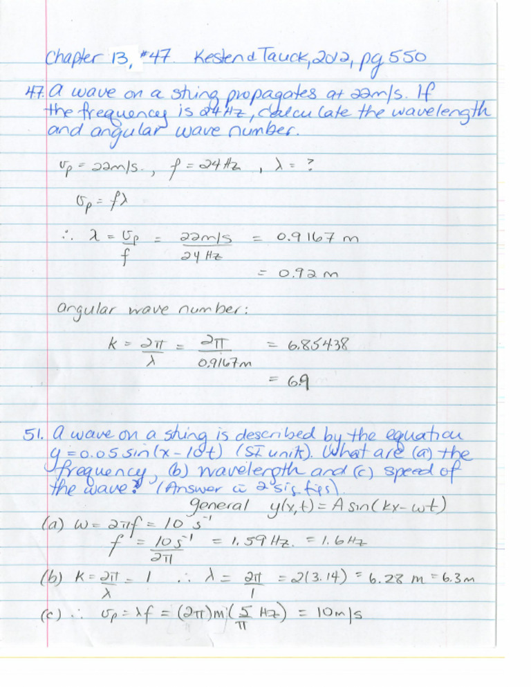 11 Nov 07 Tutorial Transverse Waves Example Pdf