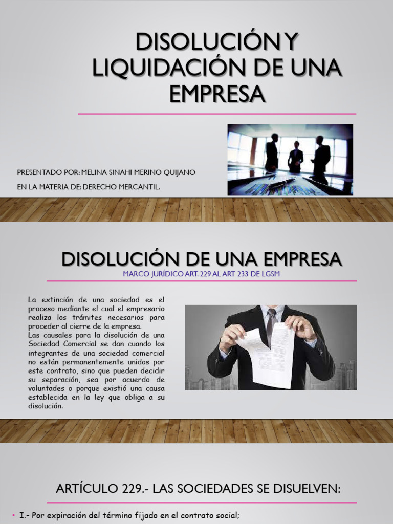 Disolución y Liquidación de Una Empresa 2 | PDF