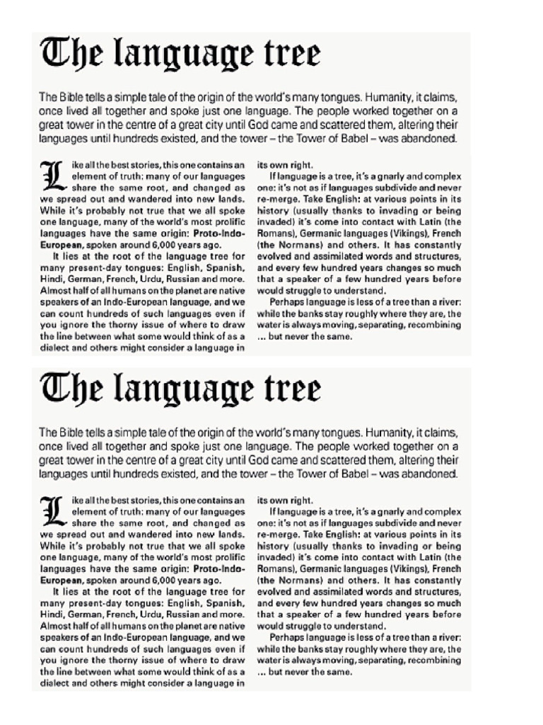AOL The Language Tree Reading | PDF