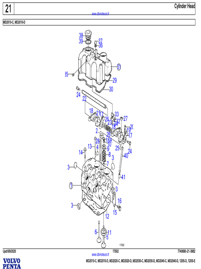 Tuyau D'Eau Pour Moteur Marin Volvo Penta DP - Réf. 876632