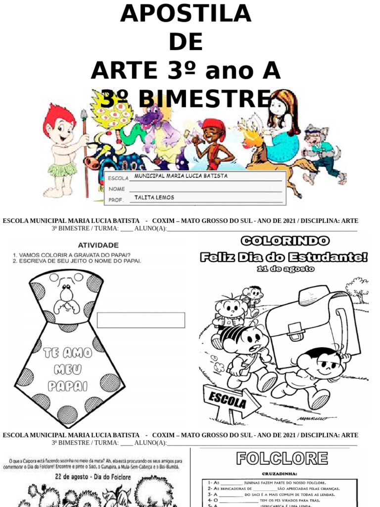 APOSTILA 3º ANO 3 º Bimestre | PDF