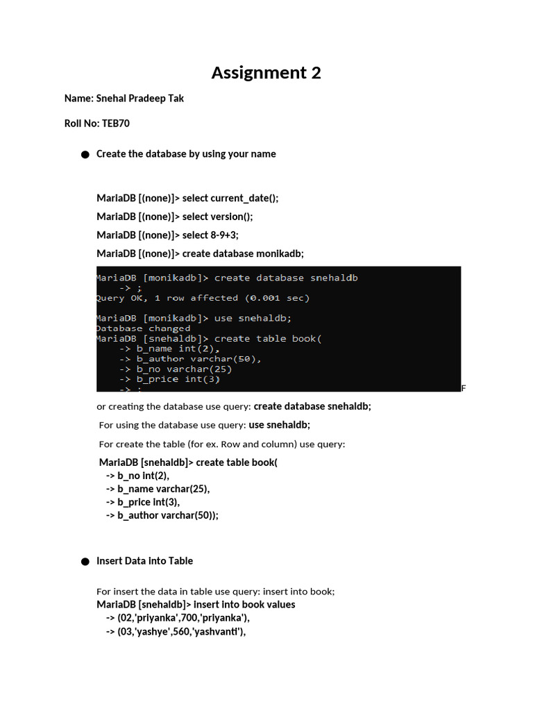 Assignment 2 Snehal | PDF