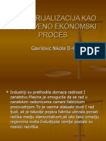 Industrijalizacija Kao Drustveno Ekonomski Proces